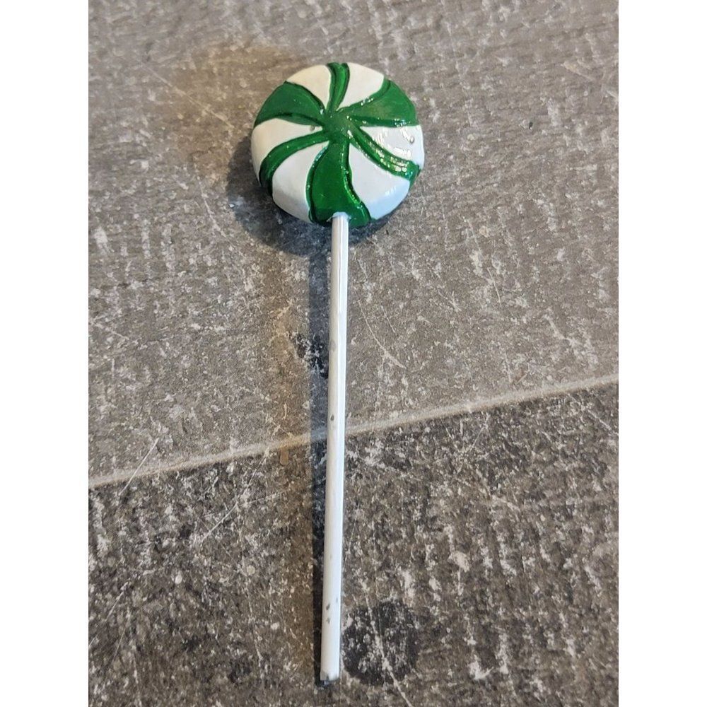 Peppermint green striped Candy Village accessory Xmas decor‎